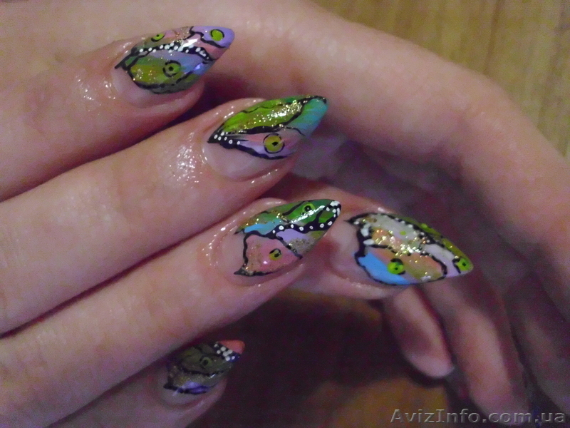 Наращивание ногтей, роспись хной - <ro>Изображение</ro><ru>Изображение</ru> #1, <ru>Объявление</ru> #75043