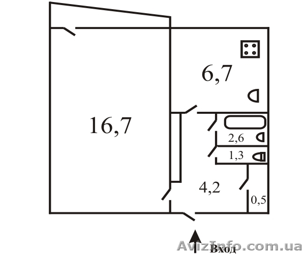 Продам 1 ком квартиру Харьков Горизонт - <ro>Изображение</ro><ru>Изображение</ru> #1, <ru>Объявление</ru> #121074