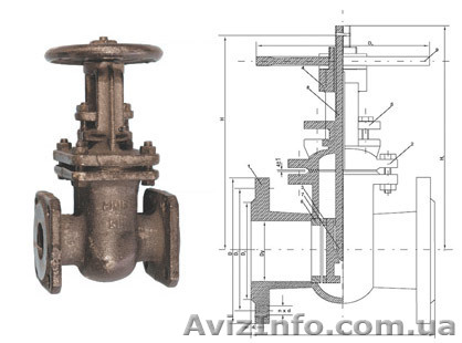 Задвижка чугунная 30ч6бр - <ro>Изображение</ro><ru>Изображение</ru> #1, <ru>Объявление</ru> #557442