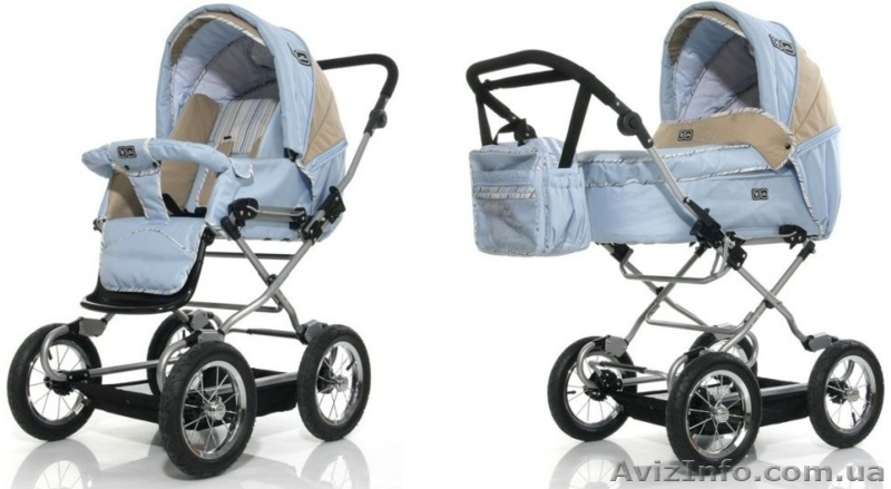 Продаем Коляску 2 в 1 ABC Design Genio Avanti Blue Stripe (небесно-голубая для м - <ro>Изображение</ro><ru>Изображение</ru> #1, <ru>Объявление</ru> #767272