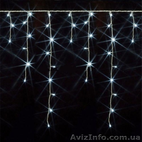 Светодиодная гирлянда "АЙС"(гирлянда "Рваная штора", "Дождик") 2х0,5м - <ro>Изображение</ro><ru>Изображение</ru> #1, <ru>Объявление</ru> #1238684