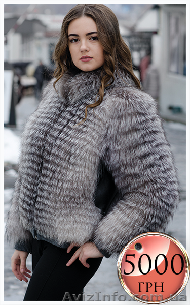 Куртка из меха блуфрост с кожаными вставками на заязах по акционнной цене - <ro>Изображение</ro><ru>Изображение</ru> #1, <ru>Объявление</ru> #1354925