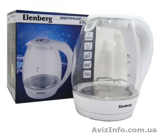 Стеклянный чайник Elenberg 1208 - <ro>Изображение</ro><ru>Изображение</ru> #1, <ru>Объявление</ru> #1377296