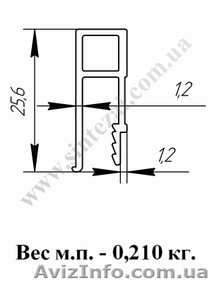 П-образный профиль для натяжных потолков, пристенный 0,210 кг м/п - <ro>Изображение</ro><ru>Изображение</ru> #1, <ru>Объявление</ru> #1372674