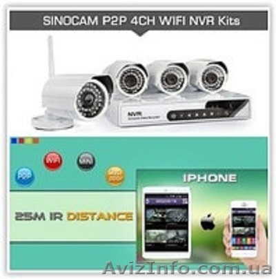 Камеры видеонаблюдения с 4-мя беспроводными камерами 6004 wifi  - <ro>Изображение</ro><ru>Изображение</ru> #1, <ru>Объявление</ru> #1519966