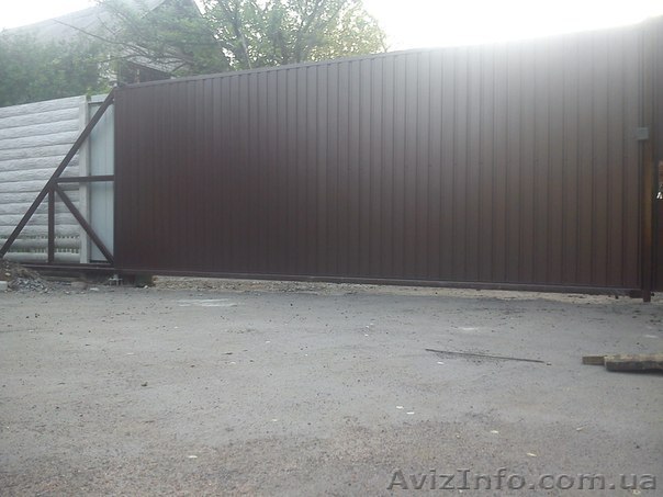 Откатные ворота (проф. настил) 2000*3000 - <ro>Изображение</ro><ru>Изображение</ru> #1, <ru>Объявление</ru> #1553644