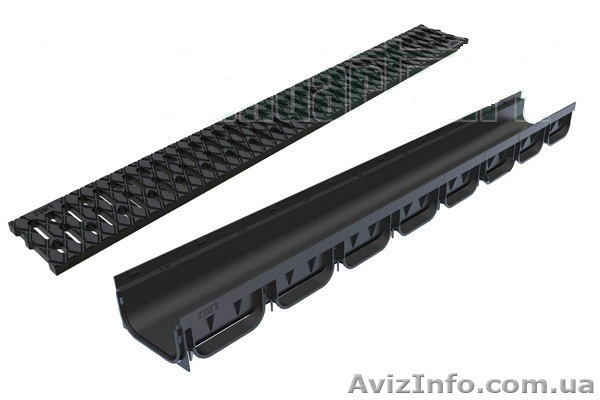 Лоток водоотводной пластиковый с решеткой (комплект Spark) DN 100 1000*125*70 - <ro>Изображение</ro><ru>Изображение</ru> #1, <ru>Объявление</ru> #1553660