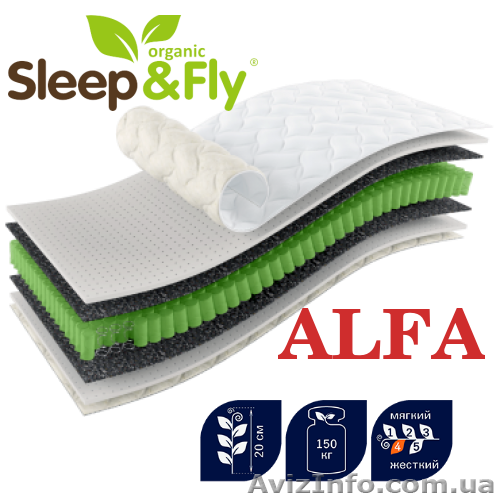 Матрасы Sleep&Fly серии Organic  - <ro>Изображение</ro><ru>Изображение</ru> #1, <ru>Объявление</ru> #1602276