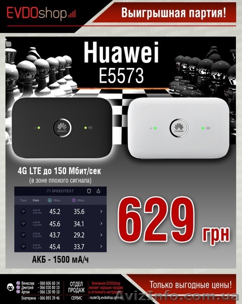 Huawei  E5573 New, Оптом По 23,9$, СЗУ + Кабель в Подарок!  - <ro>Изображение</ro><ru>Изображение</ru> #1, <ru>Объявление</ru> #1622229