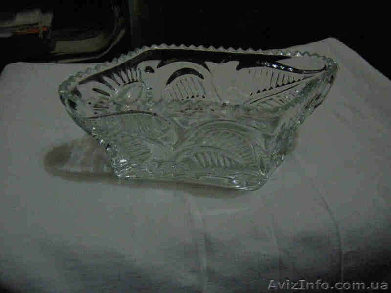 Ваза хрустальная "Ладья" (ГДР) - <ro>Изображение</ro><ru>Изображение</ru> #1, <ru>Объявление</ru> #1639388