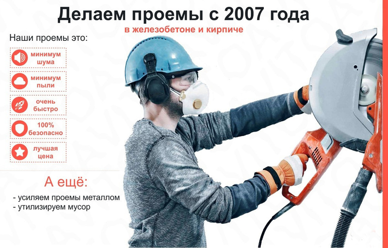 Алмазная резка, перенос и расширение проемов - <ro>Изображение</ro><ru>Изображение</ru> #1, <ru>Объявление</ru> #1677887