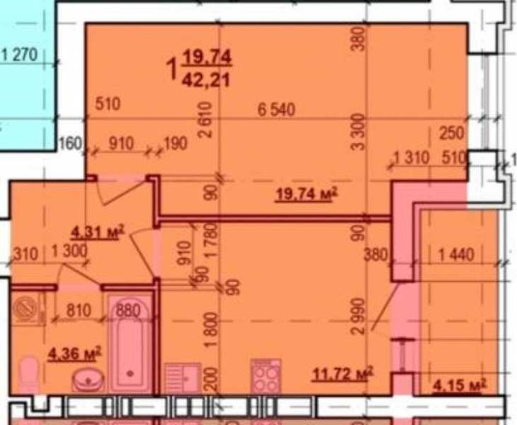 Продам!!! 1к кв ХТЗ новострой! - <ro>Изображение</ro><ru>Изображение</ru> #1, <ru>Объявление</ru> #1682703