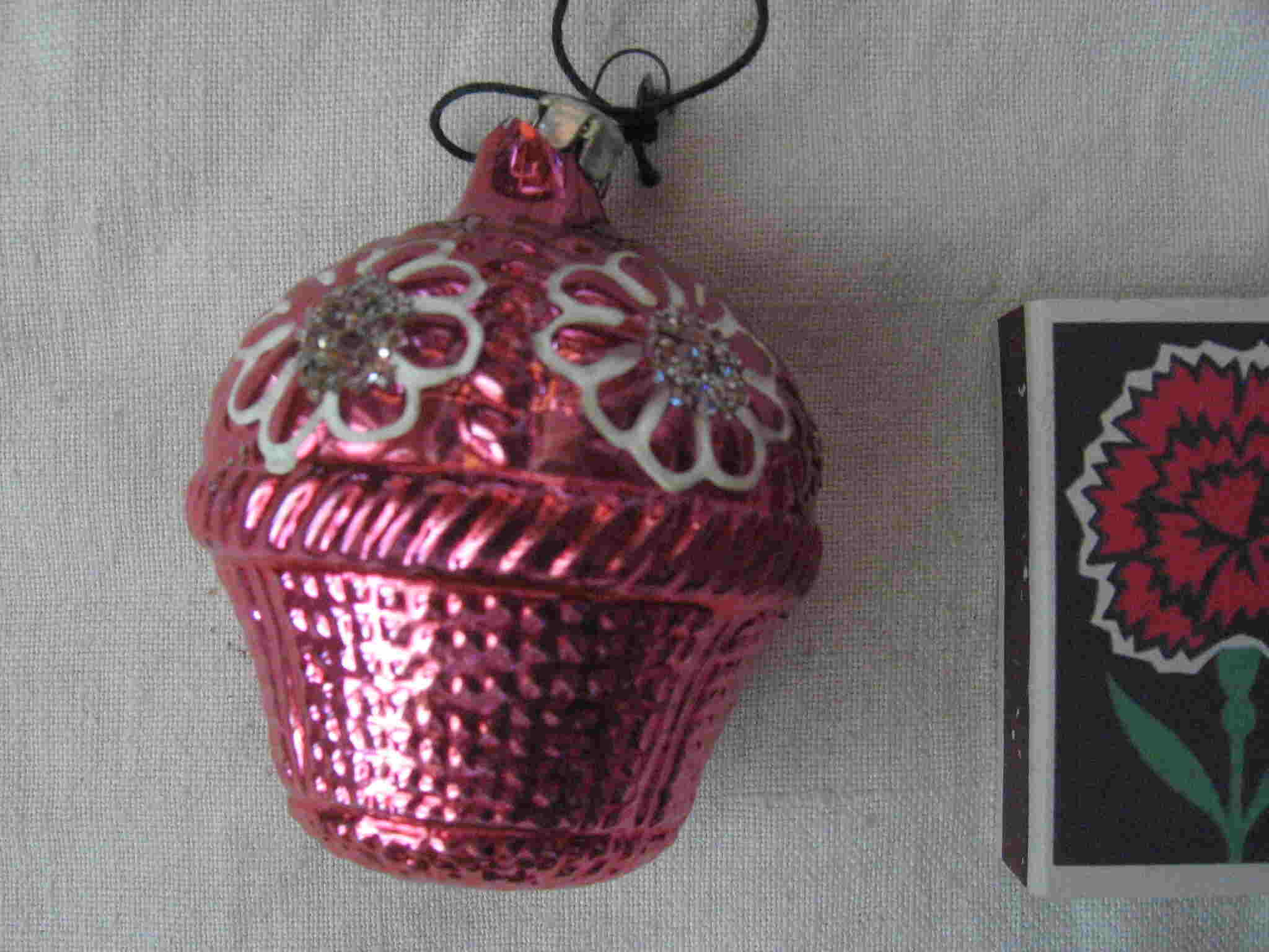 Елочная игрушка "Корзинка с цветами" (СССР) - <ro>Изображение</ro><ru>Изображение</ru> #1, <ru>Объявление</ru> #1697619