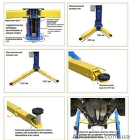 Подъемник двухстоечный, гидравлический, с верхней синхронизацией PEAK 209CH. - <ro>Изображение</ro><ru>Изображение</ru> #4, <ru>Объявление</ru> #226185