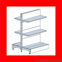 Рассрочка! Стеллаж металлический двусторонний - <ro>Изображение</ro><ru>Изображение</ru> #1, <ru>Объявление</ru> #1457484