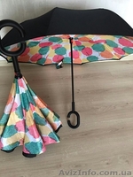 Ветрозащитный обратный зонтик складной двойной Слои перевертыш - <ro>Изображение</ro><ru>Изображение</ru> #3, <ru>Объявление</ru> #1625073
