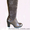 Модные серые зимние женские сапоги на каблуке. Приятные цены. #1176559