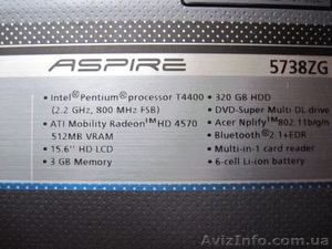 Продам ноутбук ACER ASPIRE 5738ZG - <ro>Изображение</ro><ru>Изображение</ru> #2, <ru>Объявление</ru> #73408
