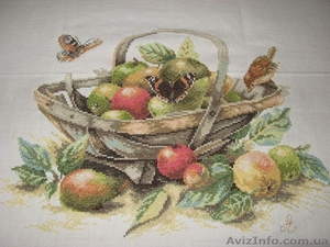 Вышитая картина - "Корзина с фруктами" - <ro>Изображение</ro><ru>Изображение</ru> #1, <ru>Объявление</ru> #162666