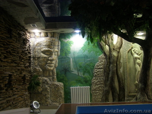 Дизайн интерьера роспись стен аэрография .