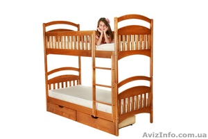 Двухъярусная деревянная кровать Карина  от производителя - <ro>Изображение</ro><ru>Изображение</ru> #1, <ru>Объявление</ru> #514771