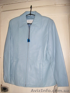 женская новая кожаная голубая куртка размер М - <ro>Изображение</ro><ru>Изображение</ru> #1, <ru>Объявление</ru> #622332