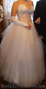 Продам недорого свадебное платье б/У в хорошем состоянии  - <ro>Изображение</ro><ru>Изображение</ru> #2, <ru>Объявление</ru> #808530