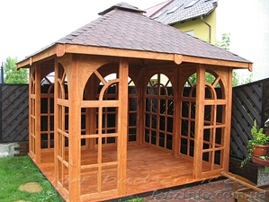 Беседки из массива дерева для дома,  дачи,  сада. 