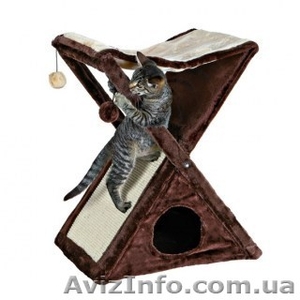 Trixie "Miguel" Когтеточка для кошек с домиком, гамаком и двумя игрушками - <ro>Изображение</ro><ru>Изображение</ru> #1, <ru>Объявление</ru> #1072136