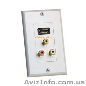 WP 432-N HDMI Настенная розетка 1 портовая с Composite Video / Audio RCA
