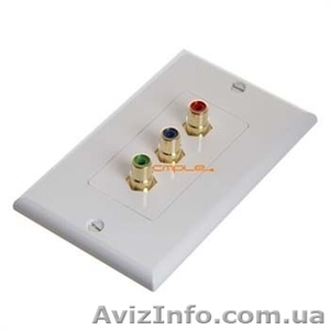 WP 565-N Component Video 3-RCA позолоченный разъем