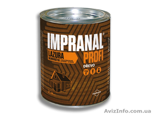 Чешский стойкий лак-лазурь для дерева Impranal Profi на водной основе.