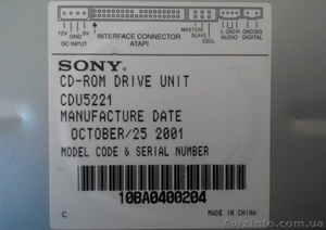 Дисковод CD-ROM Sony CDU5221 - <ro>Изображение</ro><ru>Изображение</ru> #3, <ru>Объявление</ru> #1267657
