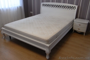 Кровать двуспальная белая - <ro>Изображение</ro><ru>Изображение</ru> #1, <ru>Объявление</ru> #1372383