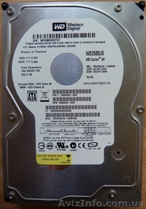 Жесткий диск (не рабочий) WDC WD2500JS-22MHB0 - <ro>Изображение</ro><ru>Изображение</ru> #1, <ru>Объявление</ru> #1566390