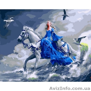 Картина по номерам Девушка на лошади - <ro>Изображение</ro><ru>Изображение</ru> #1, <ru>Объявление</ru> #1585286