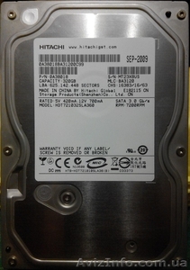 Жесткий диск Hitachi HDT721032SLA360 - <ro>Изображение</ro><ru>Изображение</ru> #1, <ru>Объявление</ru> #1583434