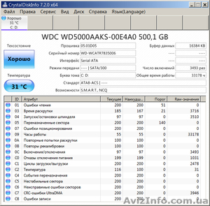 Жесткий диск WDC WD5000AAKS-00E4A0 - <ro>Изображение</ro><ru>Изображение</ru> #4, <ru>Объявление</ru> #1602064