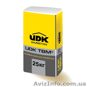 Клеющая смесь для газоблока UDK TBM 25 кг - <ro>Изображение</ro><ru>Изображение</ru> #1, <ru>Объявление</ru> #1609558