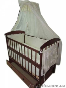 Кроватка Наталка, матрас кокосовый, постельный набор 8 элементов  - <ro>Изображение</ro><ru>Изображение</ru> #1, <ru>Объявление</ru> #1617270