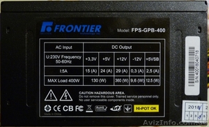 Блок питания (новый) Frontier FPS-GPB-400 - <ro>Изображение</ro><ru>Изображение</ru> #1, <ru>Объявление</ru> #1636328