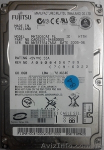 Жесткий диск 2,5 Fujitsu MHT2060AT - <ro>Изображение</ro><ru>Изображение</ru> #1, <ru>Объявление</ru> #1635239