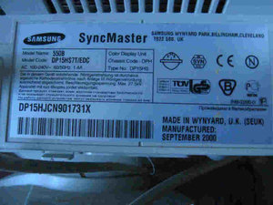 Монитор "Samsung SyncMaster" (Великобритания) - <ro>Изображение</ro><ru>Изображение</ru> #4, <ru>Объявление</ru> #1654580