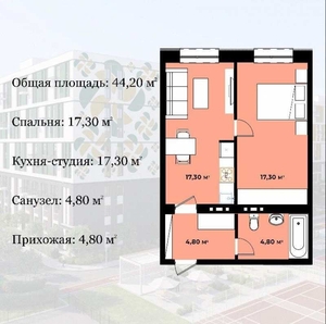 Квартира в новострое ЖК Urban City 44.2 м2.  - <ro>Изображение</ro><ru>Изображение</ru> #1, <ru>Объявление</ru> #1688986