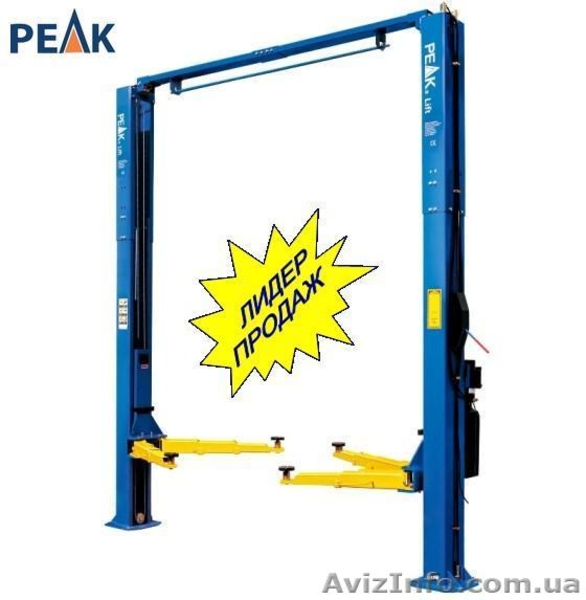 Подъемник двухстоечный, гидравлический, с верхней синхронизацией PEAK 209CH. - <ro>Изображение</ro><ru>Изображение</ru> #1, <ru>Объявление</ru> #226185