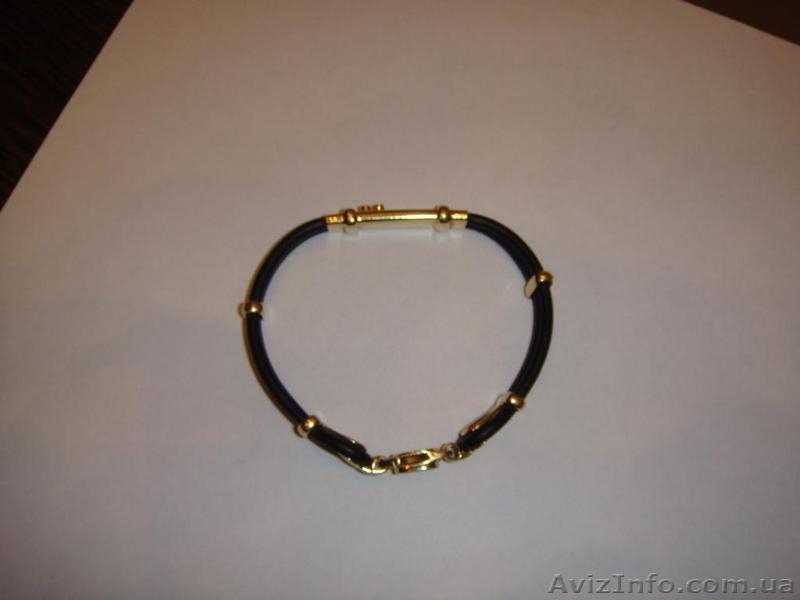 Продам золотой браслет с каучуком. - <ro>Изображение</ro><ru>Изображение</ru> #3, <ru>Объявление</ru> #260680