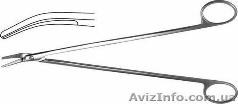 Н-28Т Ножницы сосудистые, вертик. изогнутые под углом, 250 мм  - <ro>Изображение</ro><ru>Изображение</ru> #1, <ru>Объявление</ru> #261380