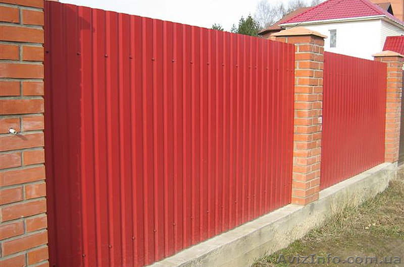 Заборы металлические из профлиста. - <ro>Изображение</ro><ru>Изображение</ru> #7, <ru>Объявление</ru> #539038