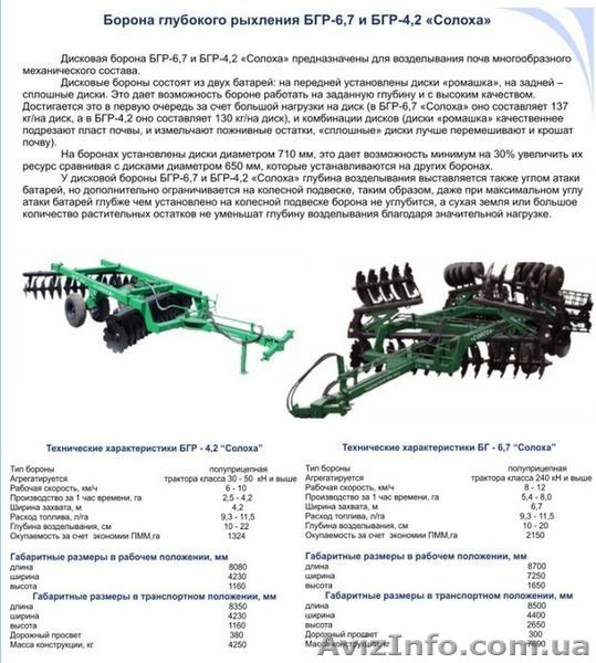 БОРОНА ГЛУБОКОГО РЫХЛЕНИЯ БГР-4.2 ., БГР-6.7 Солоха  - <ro>Изображение</ro><ru>Изображение</ru> #3, <ru>Объявление</ru> #575126