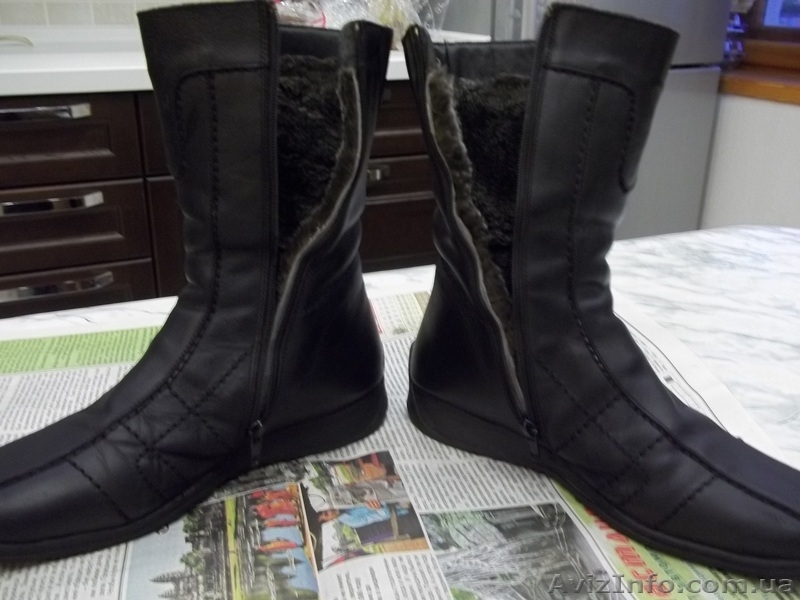 Продам зимние кожаные полусапоги без каблука б/у, Днепропетровской обуви - <ro>Изображение</ro><ru>Изображение</ru> #5, <ru>Объявление</ru> #644834